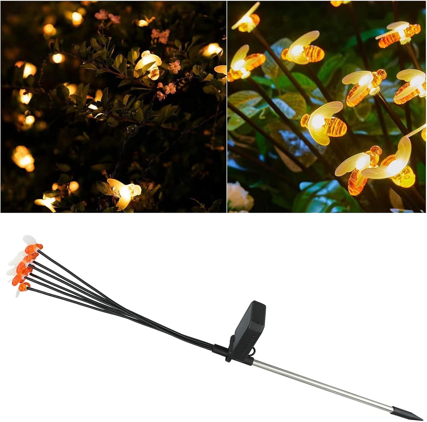 Fafeicy 6 Decorative Lamp Solar Swinging Garden Light for Outdoor Landscape Decoration (Warm Light)8 lights