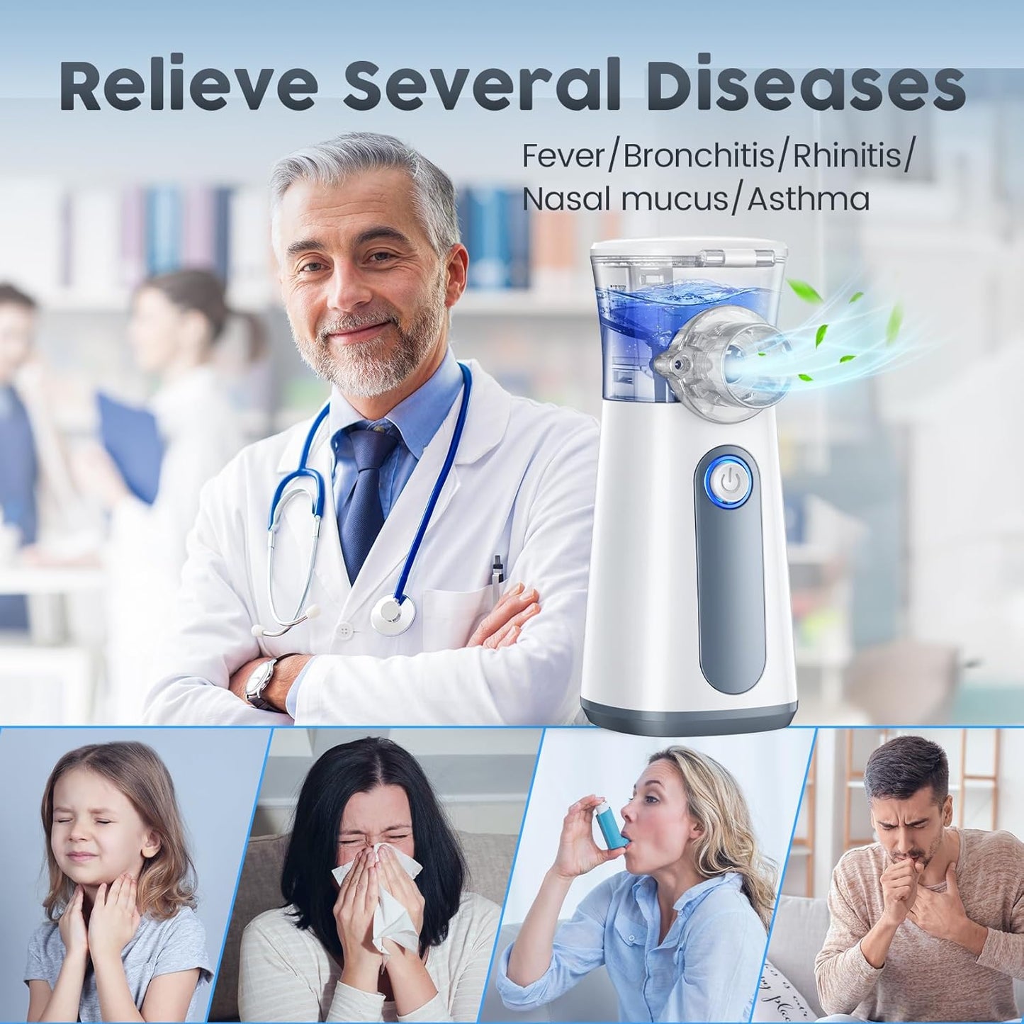 The Nebulizer - Nebulizer for Adults Kids, Portable Nebulizer Machine, Handheld Mesh Nebulizer for Home use Travel