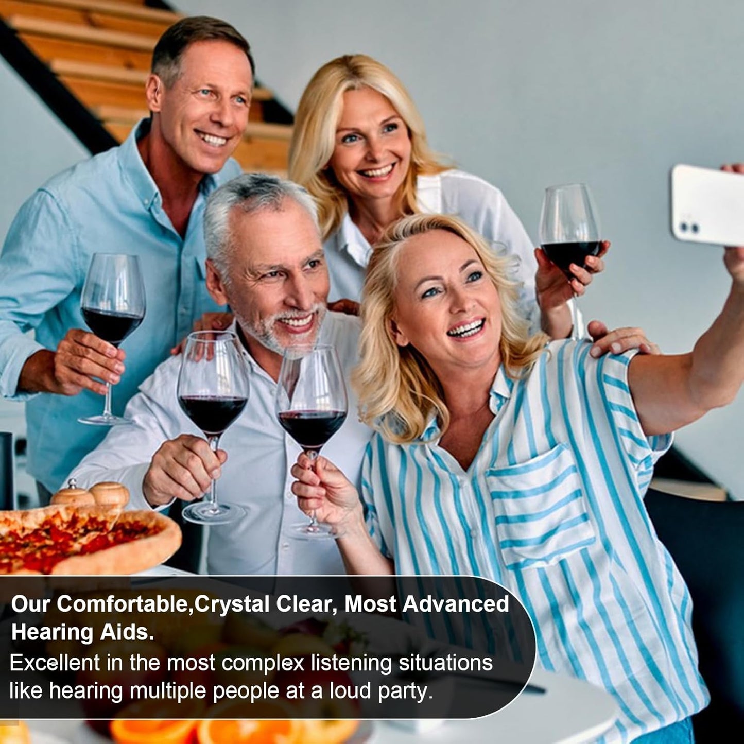 OTC Hearing Aids,Wireless Rechargeable Hearing Aids for Seniors,Hearing Amplifiers for The Hearing Loss With Noise Cancellation,Premium Comfort Design and Nearly Invisible,Simple To Operate
