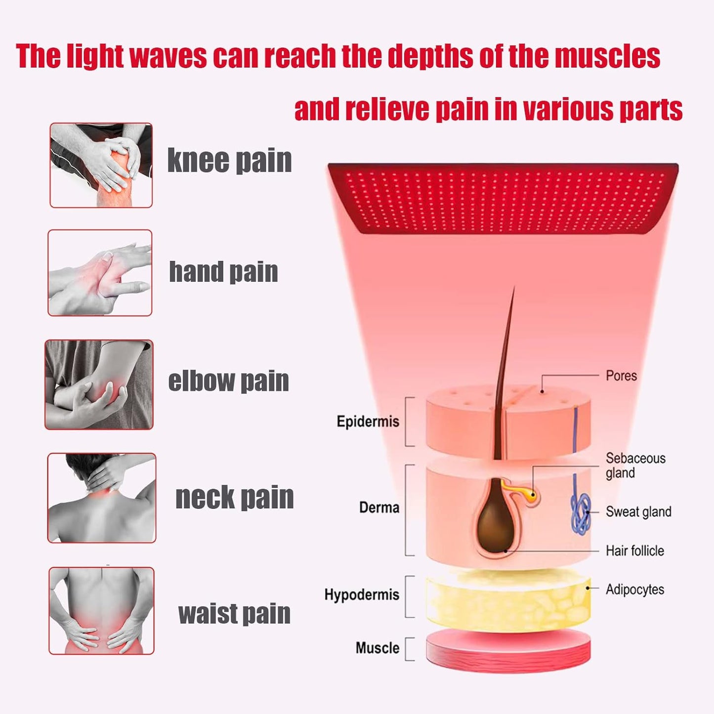 360pcs LEDs Red Light Therapy Belt Body Wearable Wrap, Red&Infrared Light Therapy Device Large Pad for Back Shoulder Joints Muscle Pain Relief and Weight Loss (31"*12")