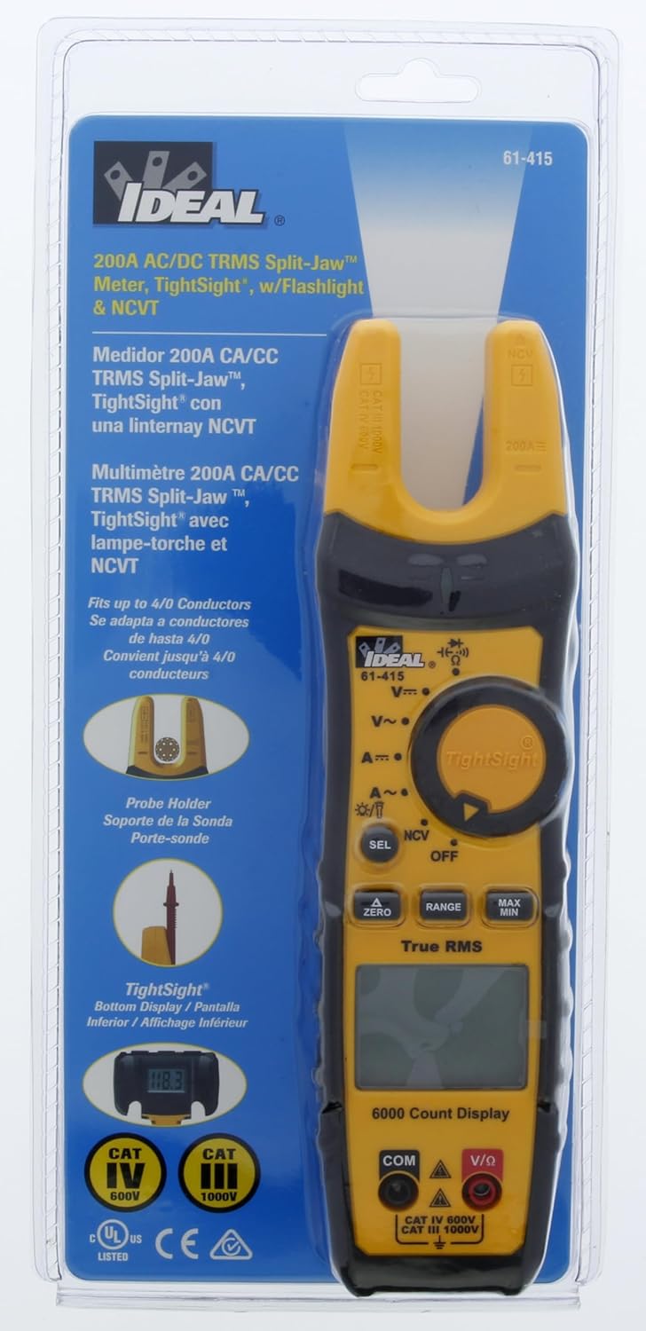 61-415 200A AC/DC TRMS TightSight Fork Meter