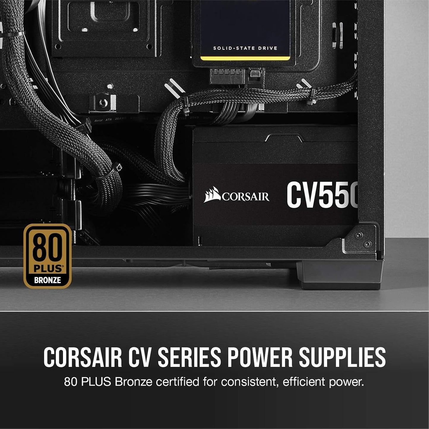 Corsair CV Series CV550 - 550 Watt 80 Plus Bronze Certified PSU