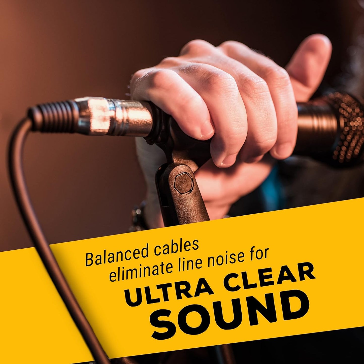 GLS Audio XLR Cables - Set of 2 100ft Male to Female Microphone Cable w/External Locking Mechanism for Professional Studio Recording