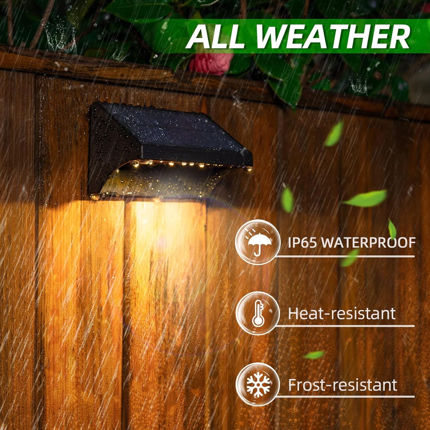 APONUO Solar Fence Lights, Fence Lights with Warm White, Cool White and RGB, LED Lights for Fence, Solar Lights Outdoor Waterproof for Patio, Yard, Garden, Pool, Deck Railing, Wall, Step (6Pack)