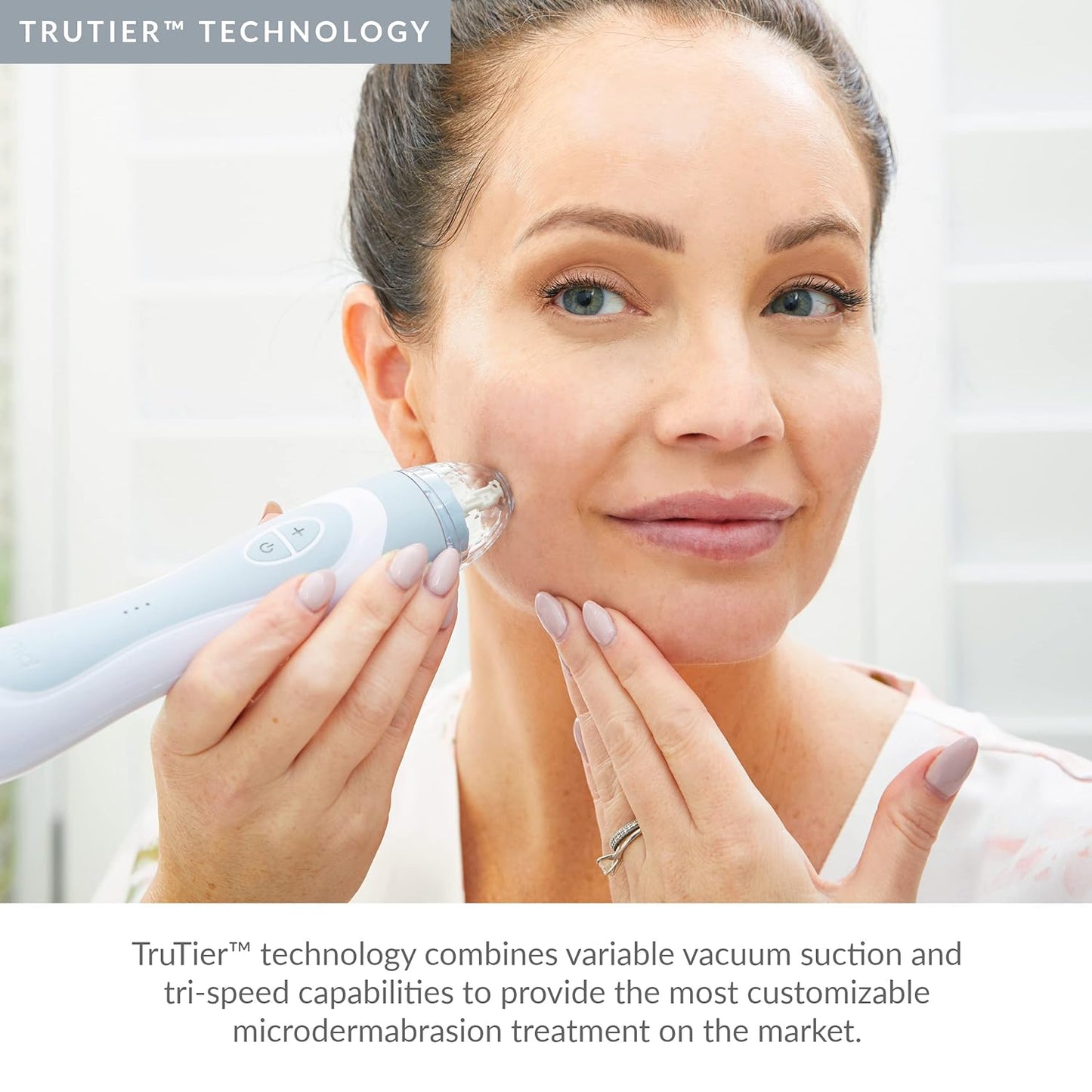 PMD Personal Microderm Elite Pro - At-Home Microdermabrasion Machine with Kit for Face and Body - Exfoliating Crystals and Vacuum Suction for Fresh and Radiant Skin - Three Speed and Suction Options