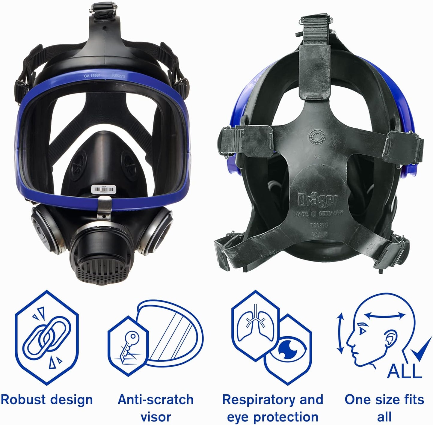 Dräger X-plore 5500 Full-face respirator mask | NIOSH-approved