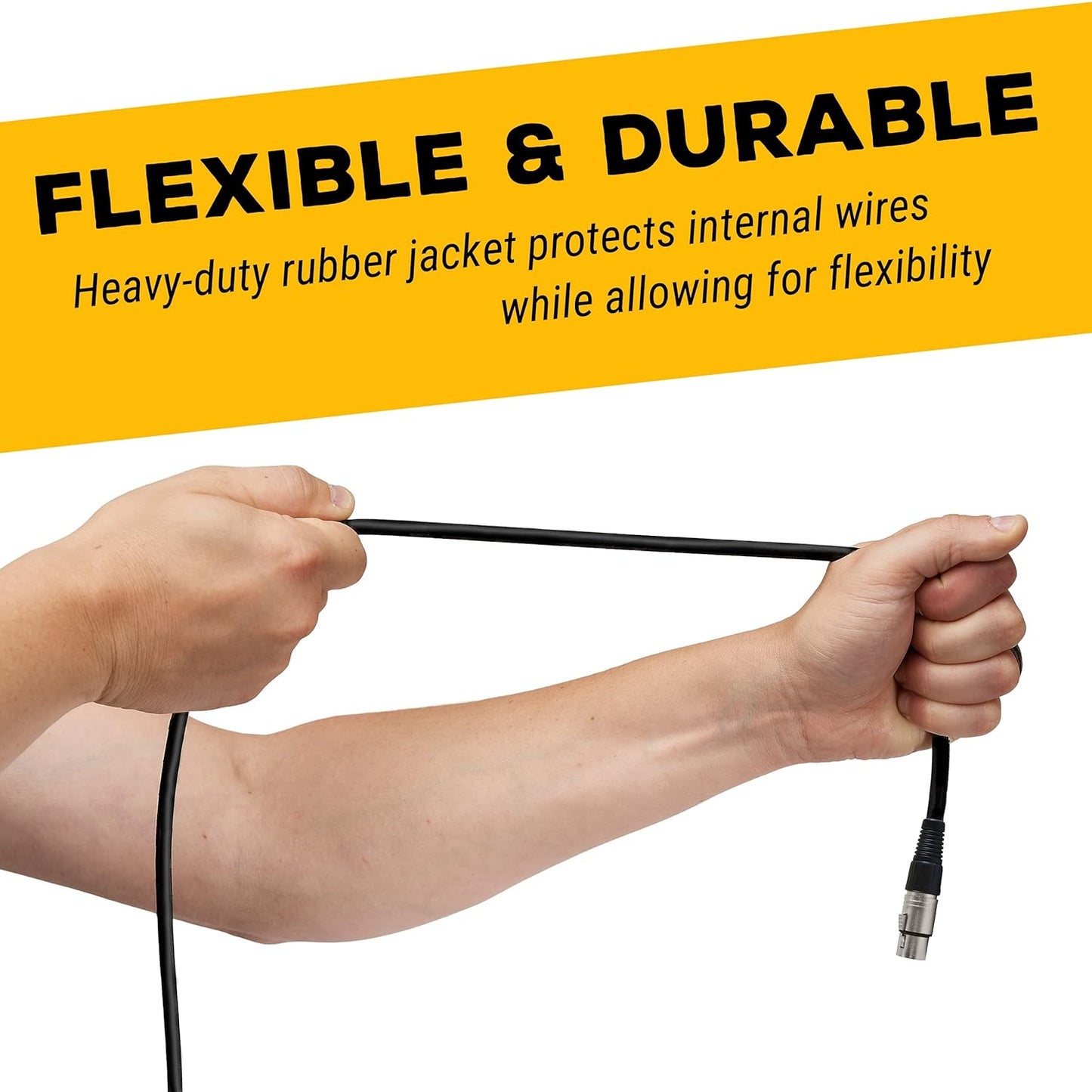 GLS Audio XLR Cables - Set of 2 100ft Male to Female Microphone Cable w/External Locking Mechanism for Professional Studio Recording
