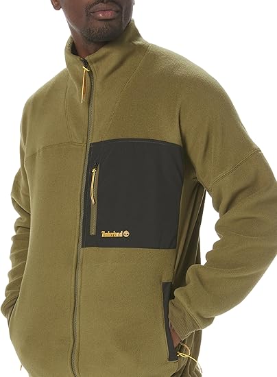 Timberland Men's Polartec Mix Media Full Zip Fleece Size S