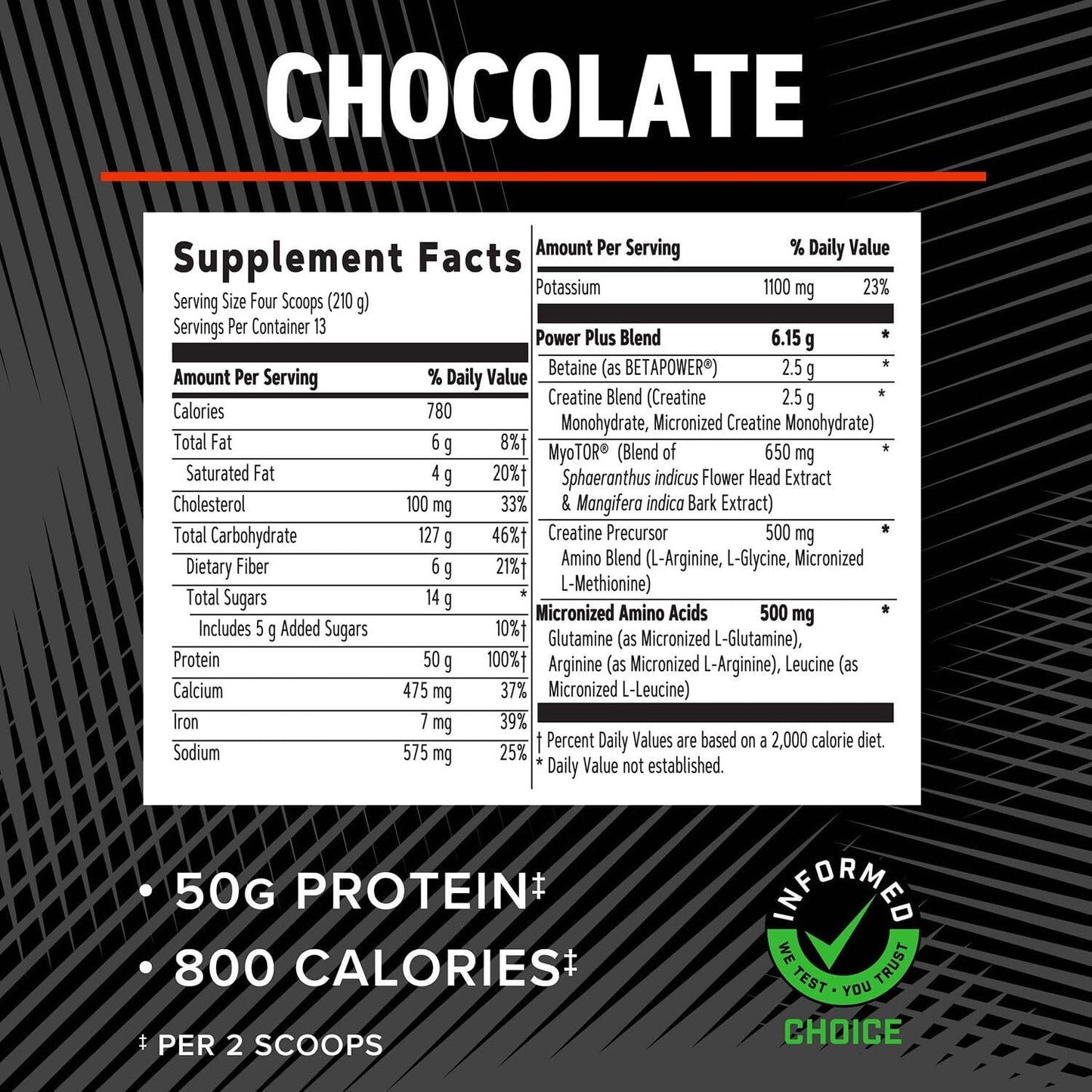 MASS XXX™ with MyoTor® - Chocolate (13 Servings)