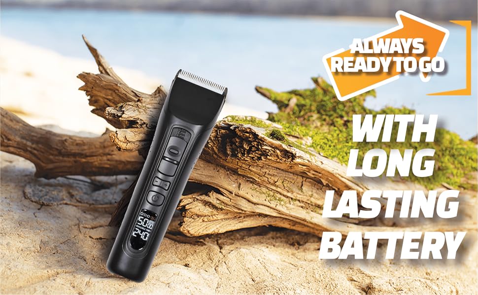 Brio Beardscape V1 Beard Trimmer for Men Professional with Low Friction Ceramic Blade, Cordless Professional Hair Trimmer for Barbers with 4 Hrs of Long Battery Timing, Ideal for Beard & Body (Black)