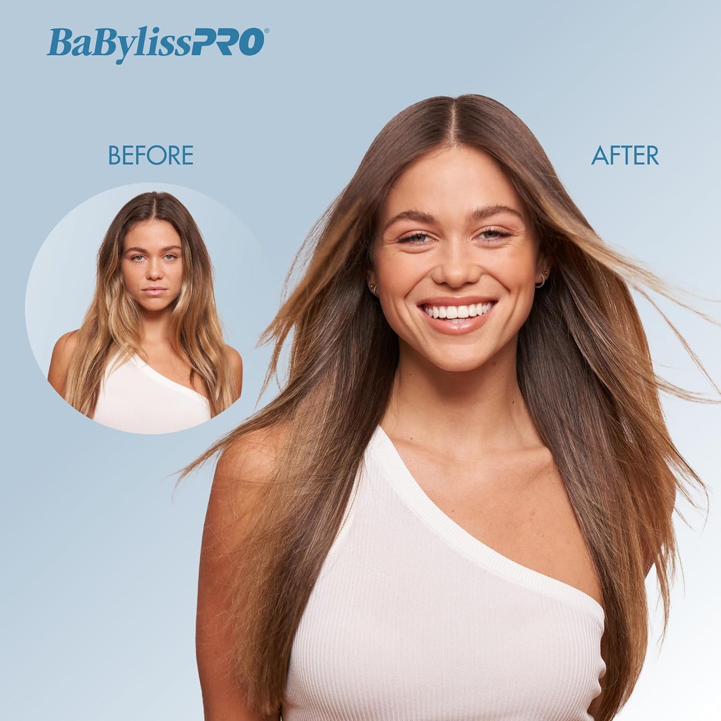 BabylissPRO Nano Titanium Ultra-Thin Hair Straightener, Professional Flat Iron For All Hair Types