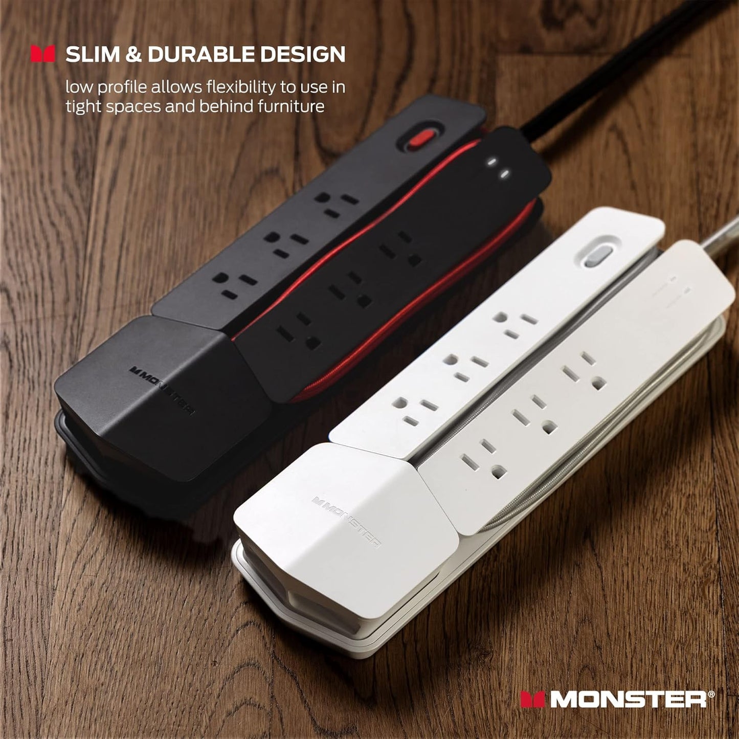 Power Center Vertex Surge Protector With Detachable Power Strip - 6 AC Outlets, 2 USB-A Ports & 1 USB-C Port