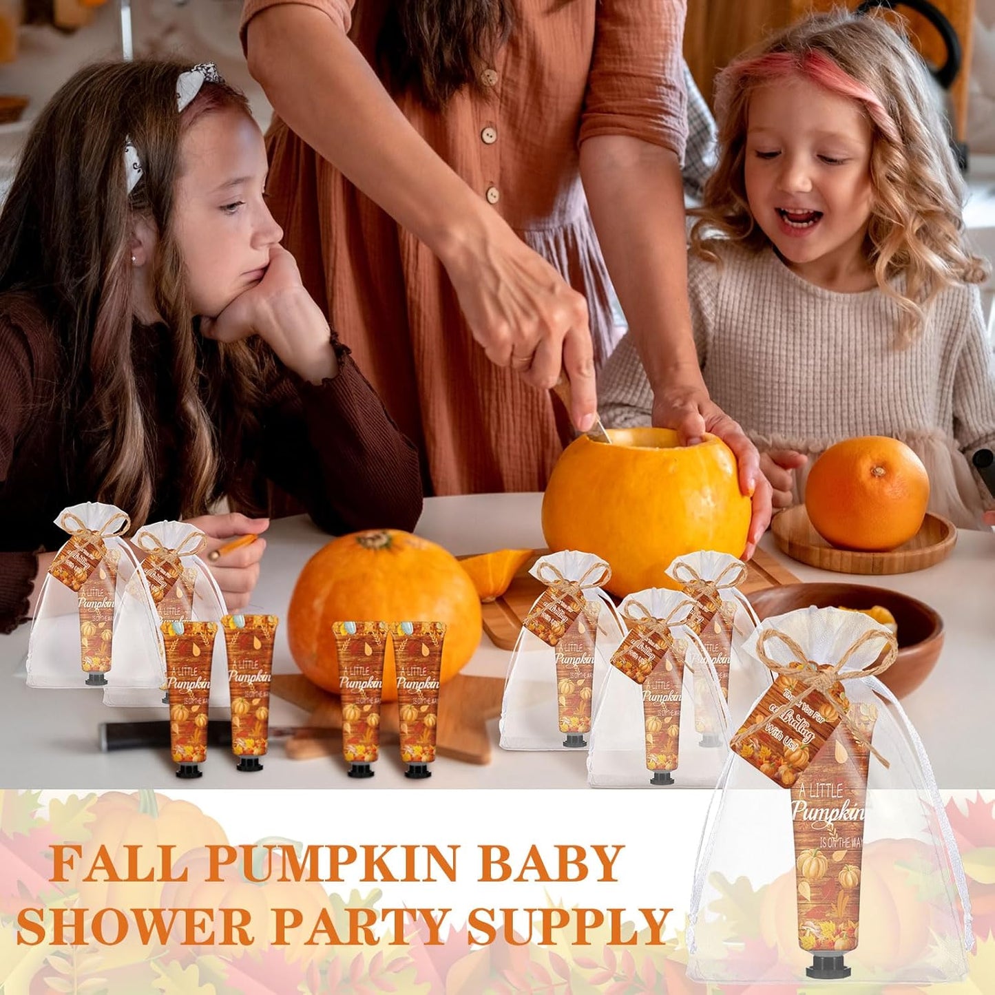 48 Sets Fall Hand Cream Bulk A Little Pumpkin Baby Shower Hand Cream Gifts Baby Shower Party Favors for Guests Travel Size Lotion for Autumn Thanksgiving Party Supplies(Little Pumpkin)