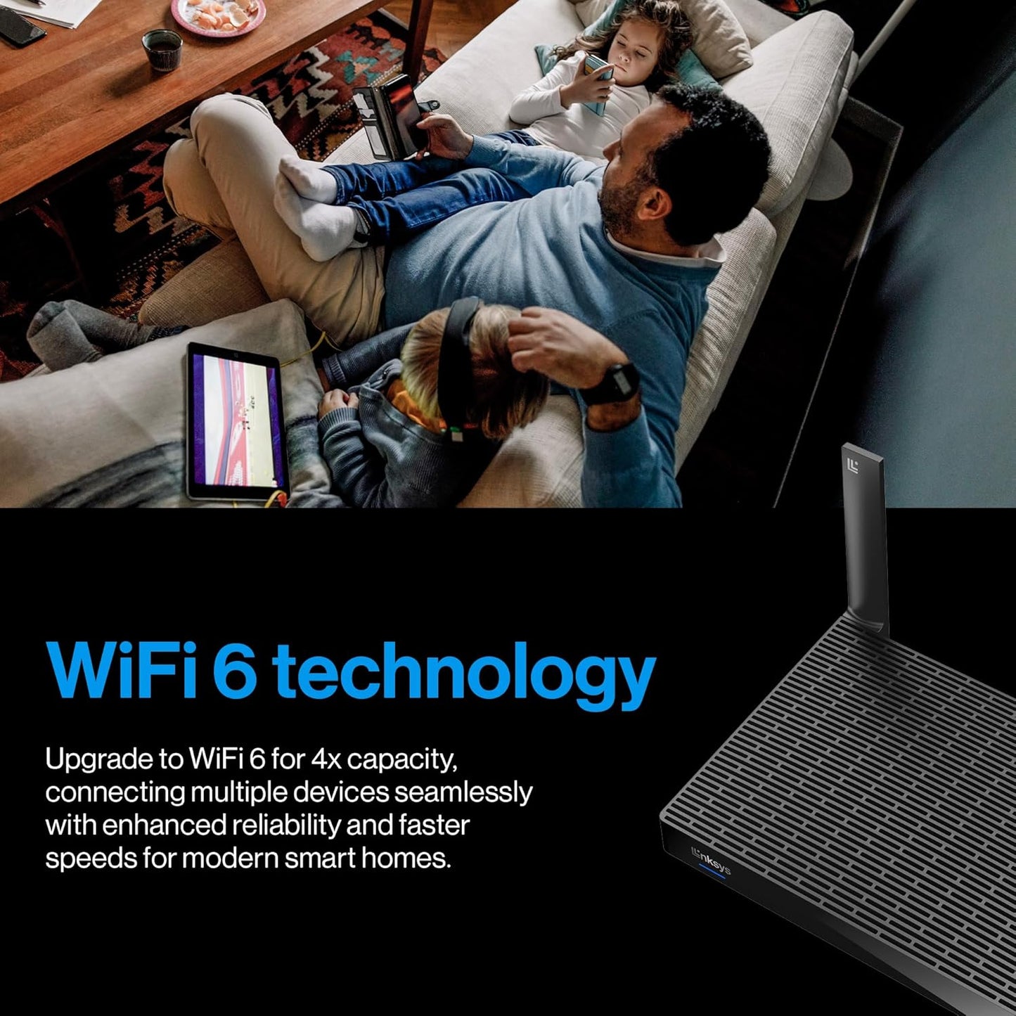 Linksys Hydra Pro 6 Mesh WiFi 6 Router - WiFi Extender Replacement - MR5500-AMZ - Mesh WiFi Router for Wireless Internet - WiFi Mesh Wireless Router - Mesh Router Connect to 30+ Devices 2,700 Sq Ft