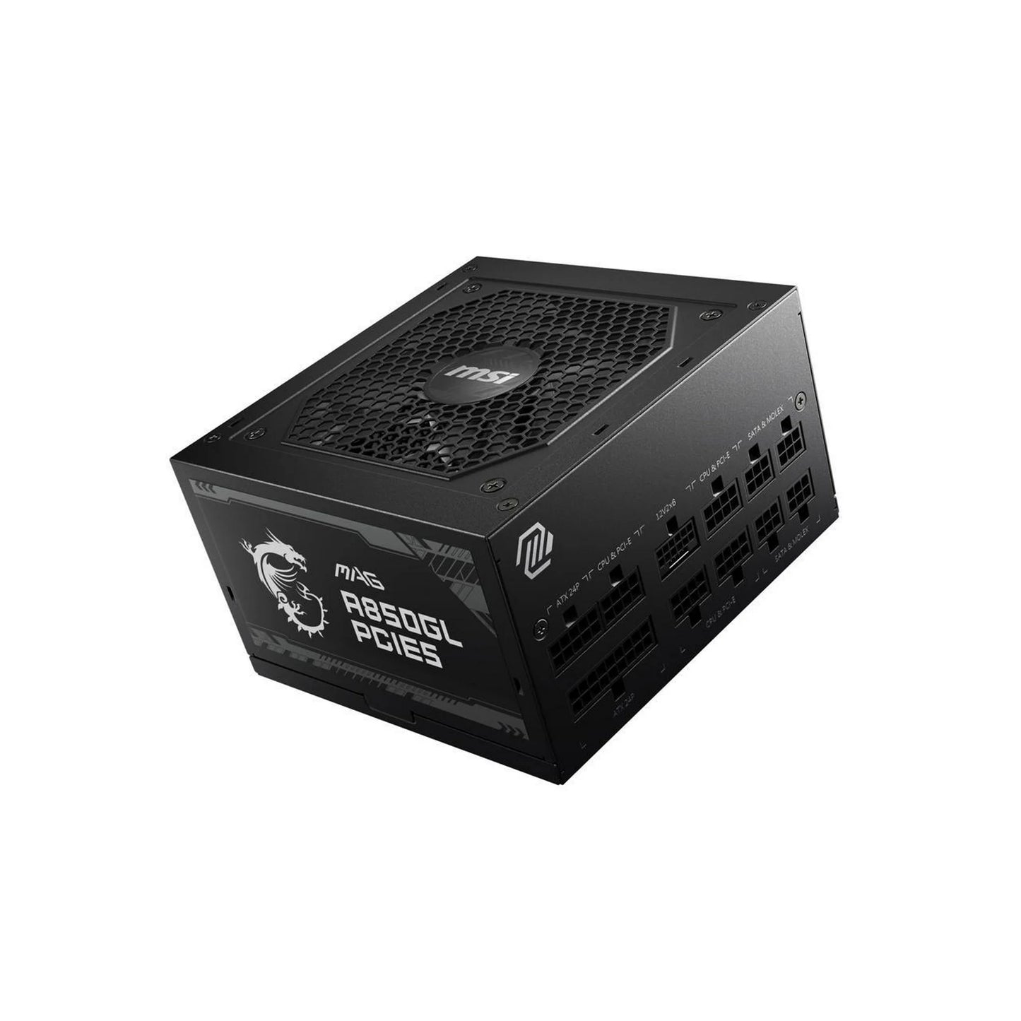 MSI - MAG A850GL PCIE 5.0, 80 GOLD Fully Modular Gaming PSU, 12VHPWR Cable, ATX 3.0 Compatible, 850W Power Supply