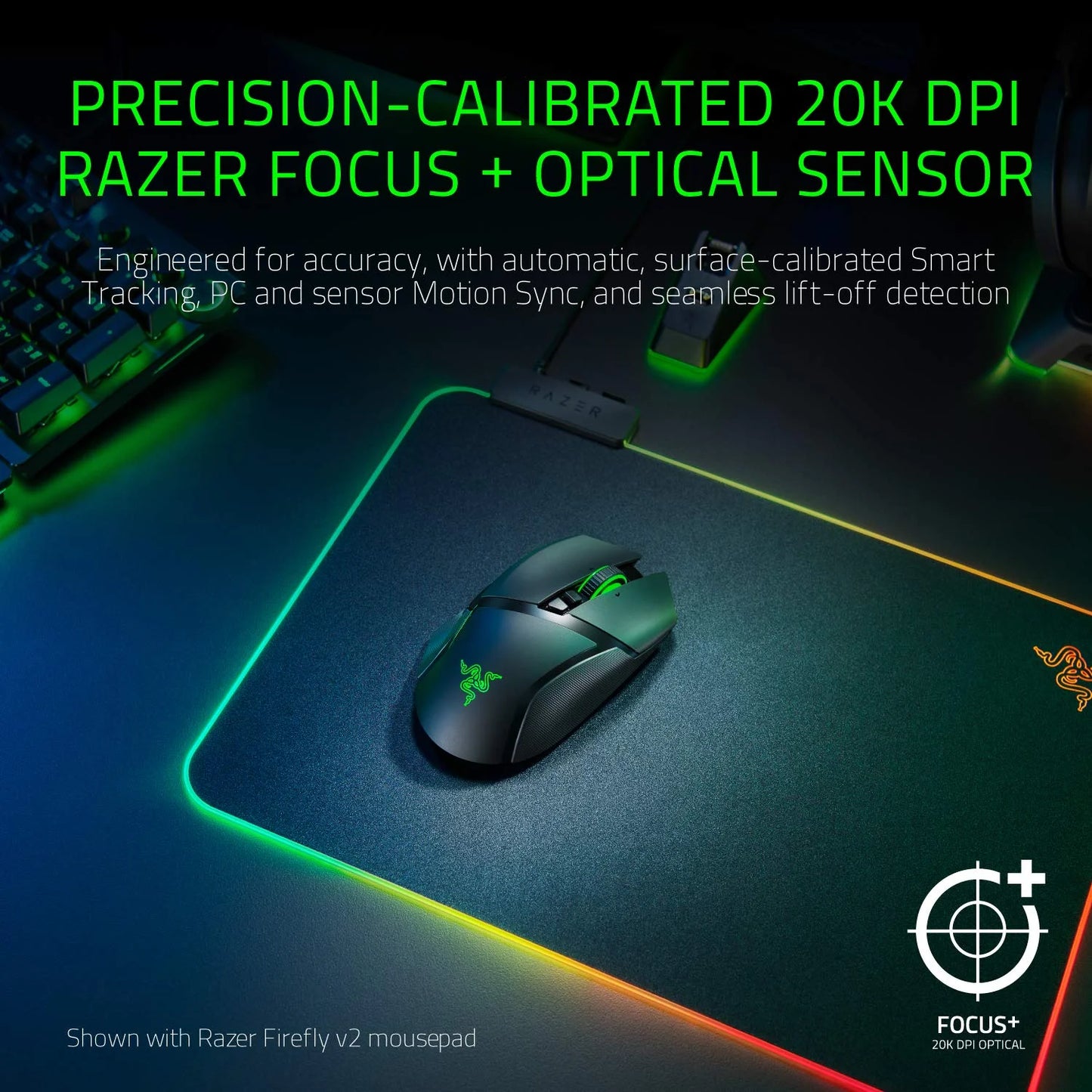 Razer Basilisk Ultimate HyperSpeed Wireless Gaming Mouse w/ Charging Dock: Fastest Gaming Mouse Switch - 20K DPI Optical Sensor - Chroma RGB - 11 Programmable Buttons - 100 Hr Battery - Classic Black