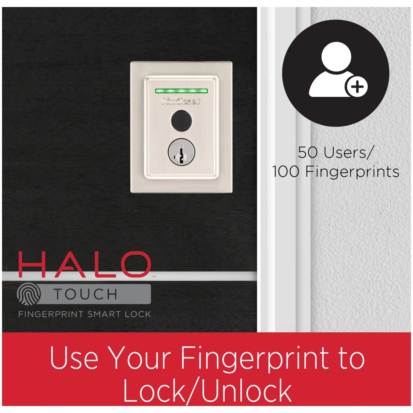 Kwikset 959Cntfprt Halo Contemporary Smartkey Electronic Fingerprint Keyless Entry Wifi