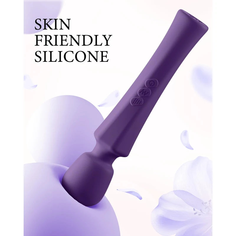 PinkScrew Cordless Electric Neck Massager, Handheld Rechargeable Waterproof Muscle Massager (Deep Purple)