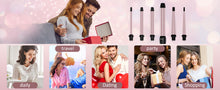 6 in 1 Hair Curler, 3/4 to 1 1/2 inch Ceramic Barrel Wand Curling Iron Set, Auto Off, Dual Voltage Hair Styling Hot Tools
