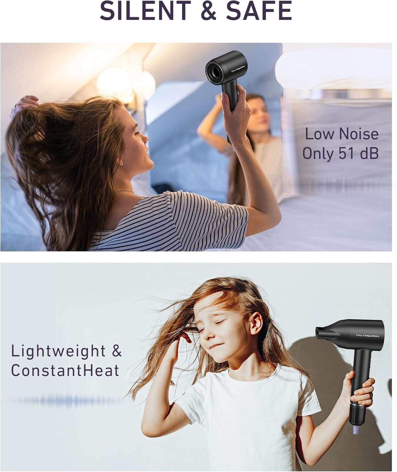 Cosy Companions High Speed Hair Dryer 1500W Model ZCY883 Black