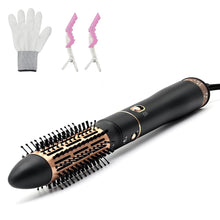 Round Blow Hair Dryer Brush - 1.6 Inch Round Barrel Hot Air Brush Black-gold