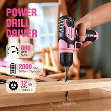 WORKPRO 8V Cordless Power Drill Set Drill Driver 2.0Ah Electric Screwdriver Kits
