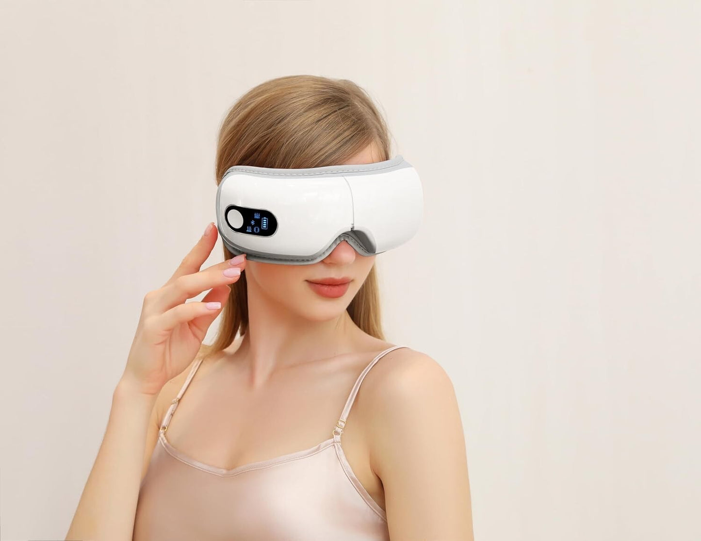 Eye Massager, Airbag Kneading, Multi-Frequency Vibration with Hot Compress