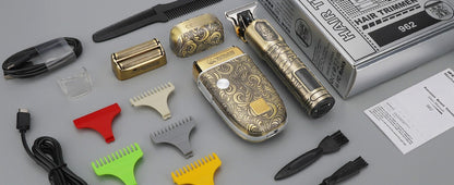 Suttik Electric Razor Foil Shavers Hair Clippers for Men (Bronze)