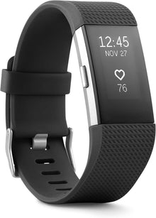 Fitbit Charge 2 Heart Rate Fitness Wristband Black Small Fb407sbks