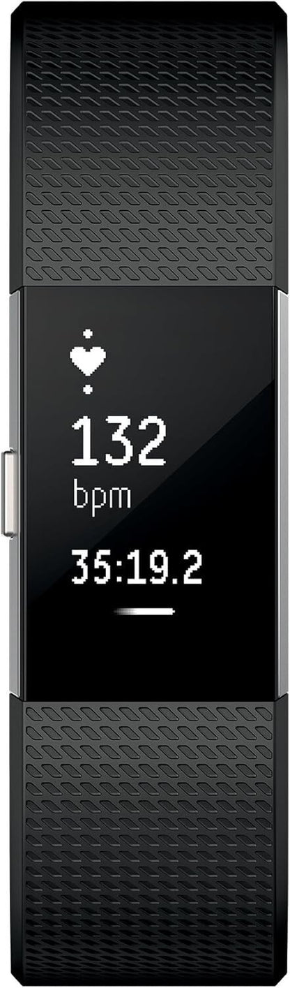 Fitbit Charge 2 Heart Rate Fitness Wristband Black Small Fb407sbks