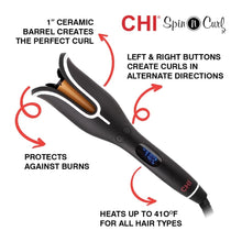 CHI Spin N Curl. Curling Iron Special Edition - Black