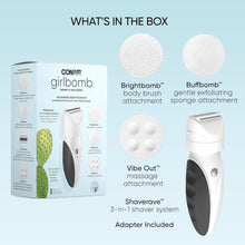 Conair GIRLBOMB Shaver and Body Buffer for Women Wet/Dry, Model NPGBS03