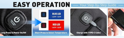 Rechargeable Heated Gloves for Women Men, Full & Half Finger Electric Gloves ...