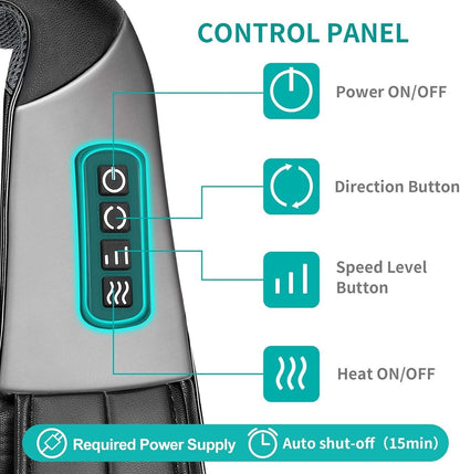 Shiatsu Neck and Back Massager with Soothing Heat, Nekteck Electric Deep Tissue