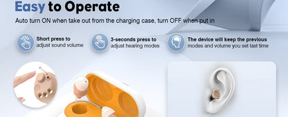 Hearing Aids, Rechargeable Digital Hearing Aids for Seniors, Noise Cancelling wi