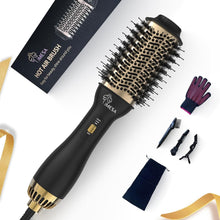 4-in-1 Hot Air Brush with Oval Barrel - Salon-Grade Styling Tool for All Hair Ty