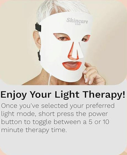 Skincare Club Light Therapy Face Mask, Led Mask with 8 Light for Skincare