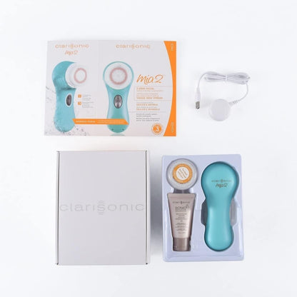 Mia 2 Face Scrubber, Sonic Gentle and Everyday Cleansing System, White