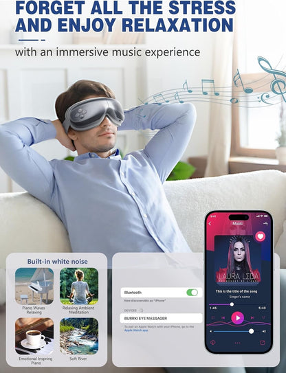 Eye Massager, Mothers Day Gifts for Mom, Migraine Relief Massager with Compressi