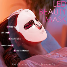 Wireless Red Light Therapy Skin Care Rejuvenation Facial Mask 7 Colors LED