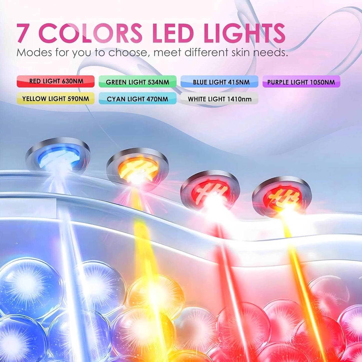 Wireless Red Light Therapy Skin Care Rejuvenation Facial Mask 7 Colors LED