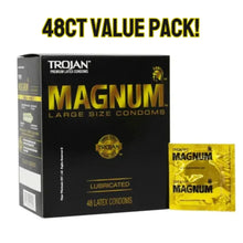 Trojan Magnum Large Size Condoms - 48 Count, Lubricated for Comfort & Protection