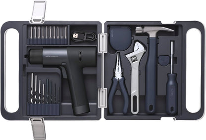 HOTO Cordless Brushless Drill Tool Set, Variable Speed, Hidden Buckle, Unique LE