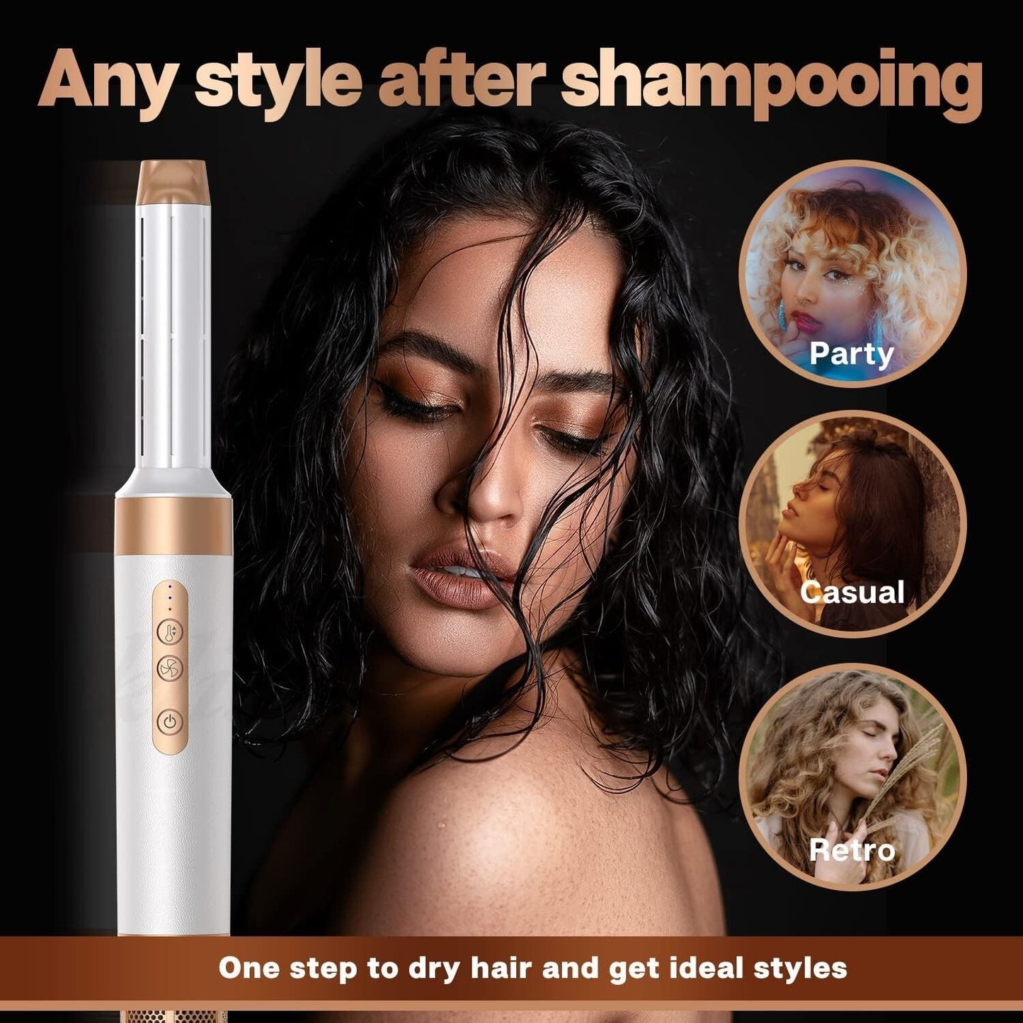 Hair Dryer Hair Styling Tools Set, 7 in 1 Air Styling Drying System, Professi...