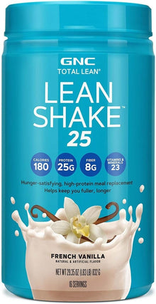 GNC Total Lean Shake 25 French Vanilla Protein Powder 12 Servings Best By 10/25