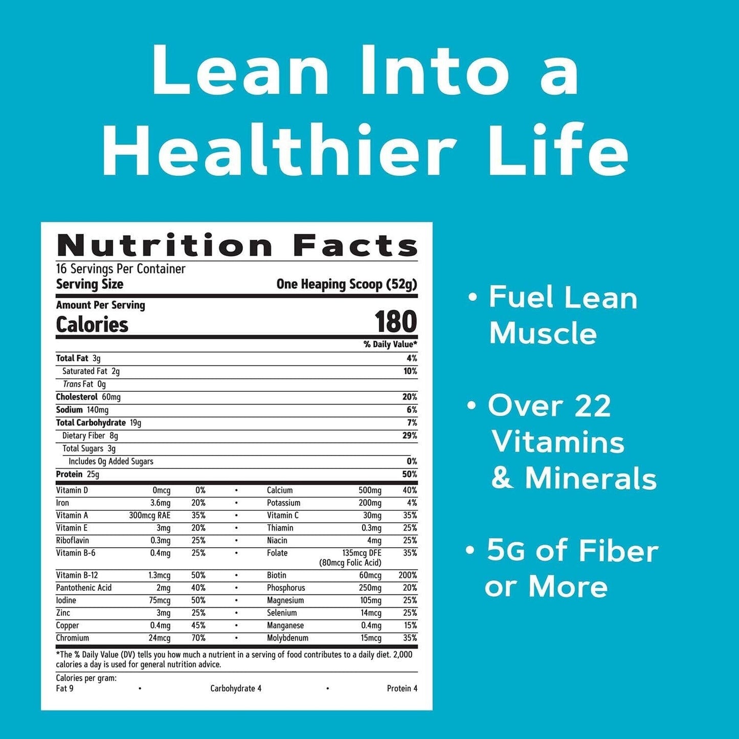 GNC Total Lean Shake 25 French Vanilla Protein Powder 12 Servings Best By 10/25