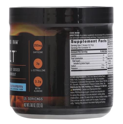 Beyond Raw Pre-Workout, Clinically Dosed, Blue Raspberry
