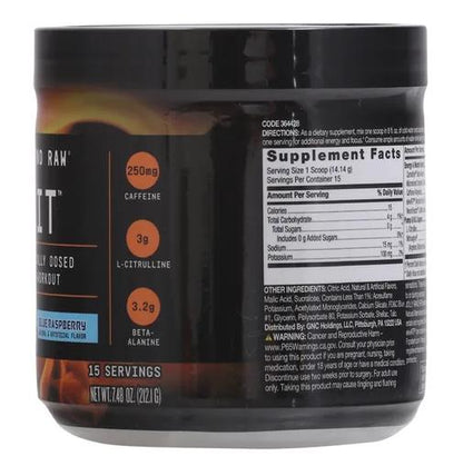 Beyond Raw Pre-Workout, Clinically Dosed, Blue Raspberry