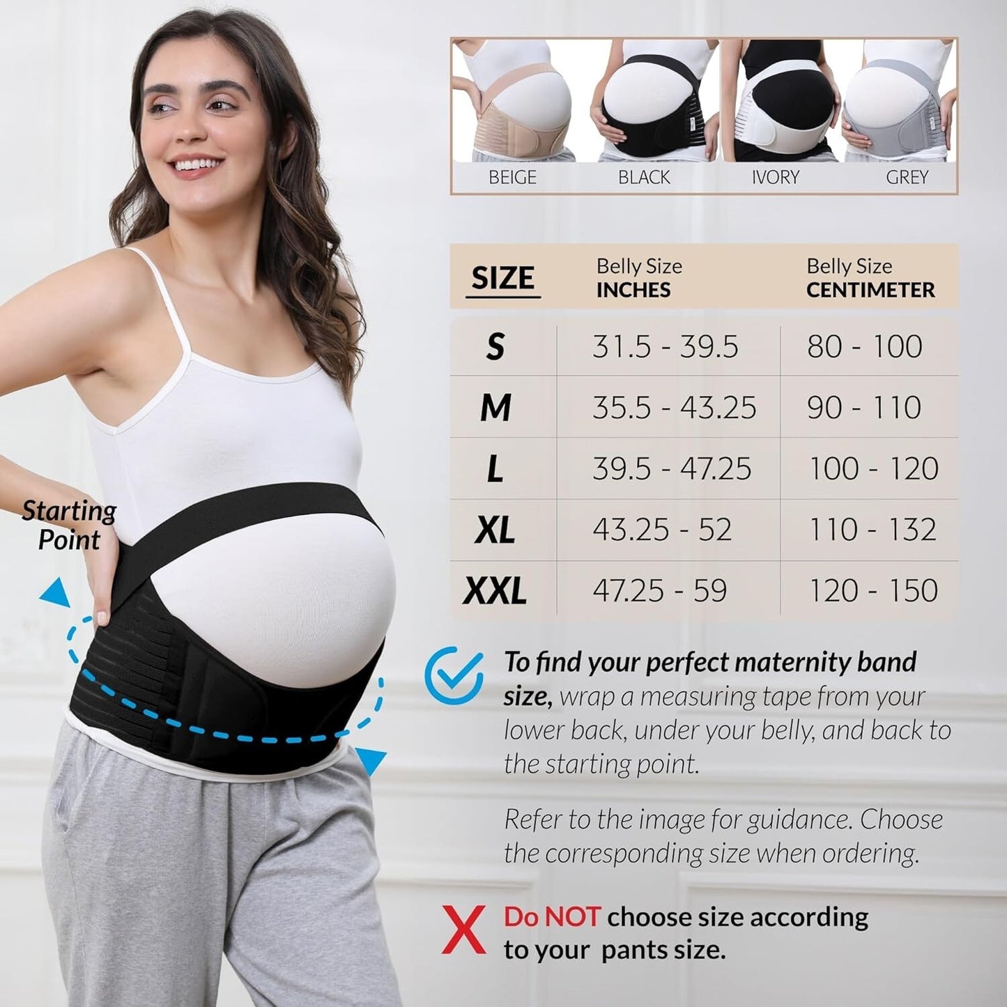 NeoTech Care Pregnancy Support Maternity Belt Waist Back Abdomen Belly Band