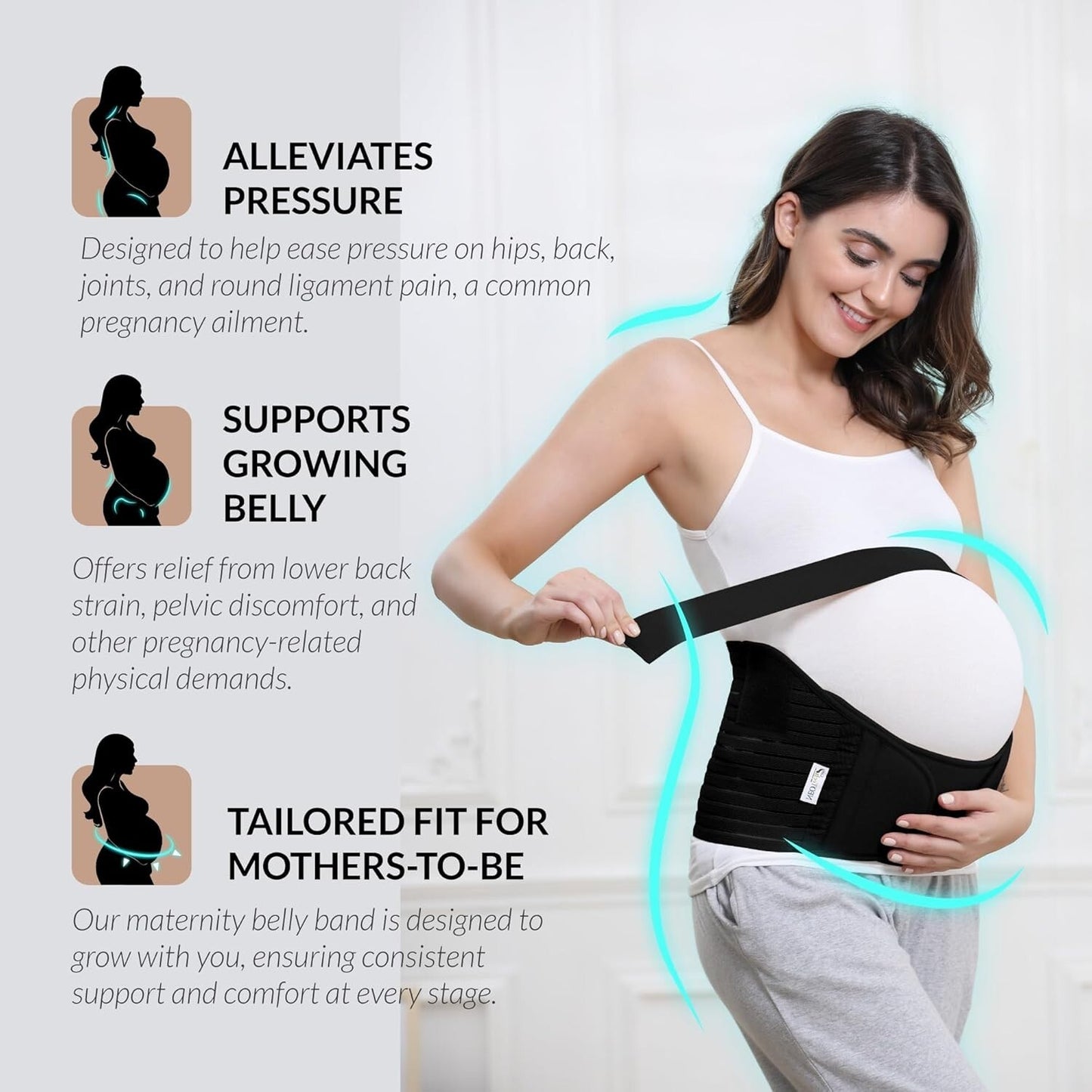 NeoTech Care Pregnancy Support Maternity Belt Waist Back Abdomen Belly Band